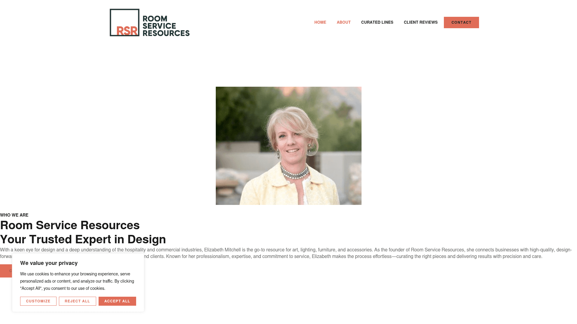 Room Service Resources — broken hero, unstyled content